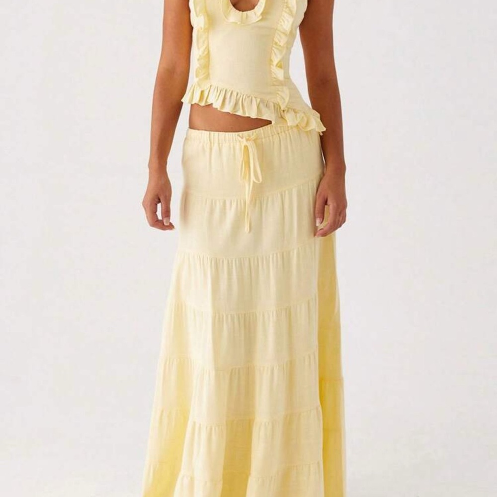 *SOLD* 
Yellow Maxi Skirt Two Piece